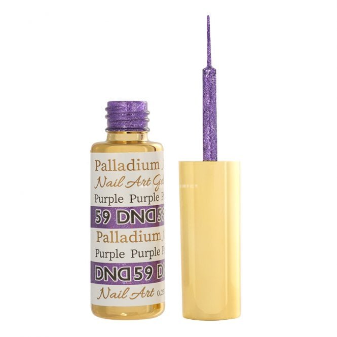 DND Gel Nail Art Liners - Palladium Purple 59 - 9ml