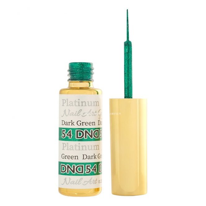 DND Gel Nail Art Liners - Platinum Dark Green 54 - 9ml