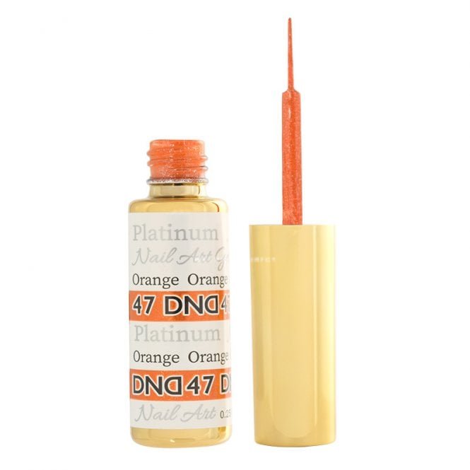 DND Gel Nail Art Liners - Platinum Orange 47 - 9ml