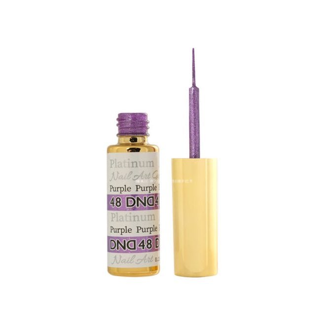 DND Gel Nail Art Liners - Platinum Purple 48 - 9ml
