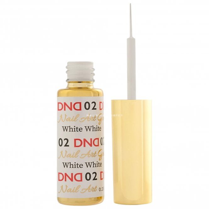 DND Gel Nail Art Liners - White 02 - 9ml