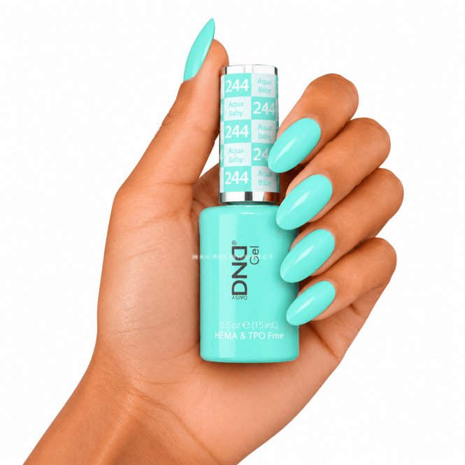 DND HEMA & TPO Free Gel Polish 15ml - Aqua Baby 244