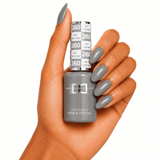 DND HEMA & TPO Free Gel Polish 15ml - M.I.T. Silver Steel 260