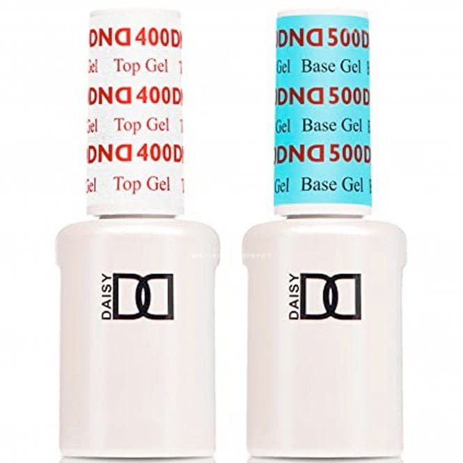 DND UV/LED Gel Polish - Topcoat 400 & Basecoat 500 - 2 x 15ml