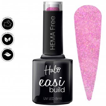 EasiBuild Hema Free Brush On Builder Gel - Pink Glitter 8ml (N3043)