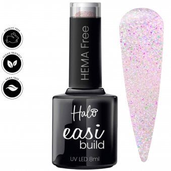 EasiBuild Hema Free Brush On Builder Gel - White Glitter 8ml (N3044)