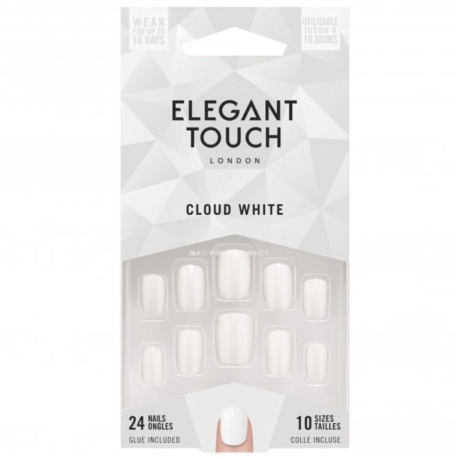 Elegant Touch Long Wearing False Nails - Core Colours - Cloud White (OA4022916)
