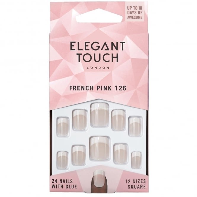 Elegant Touch Long Wearing False Nails - French Pink 126 (OA4020414))
