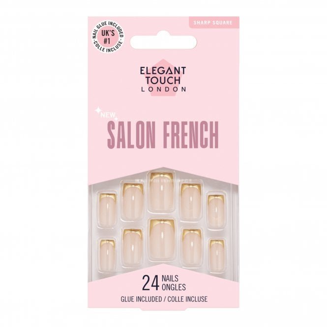 Elegant Touch Long Wearing False Nails - Salon French No. 186 (OA4023134)