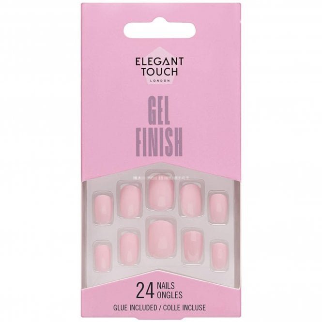 Elegant Touch Long Wearing Gel Finish False Nails - Perfect Pink (OA4022983)