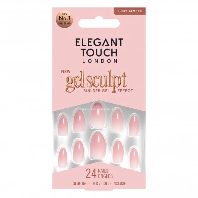 Elegant Touch Long Wearing Gel Sculpt False Nails - Rose Latte (OA4023146)