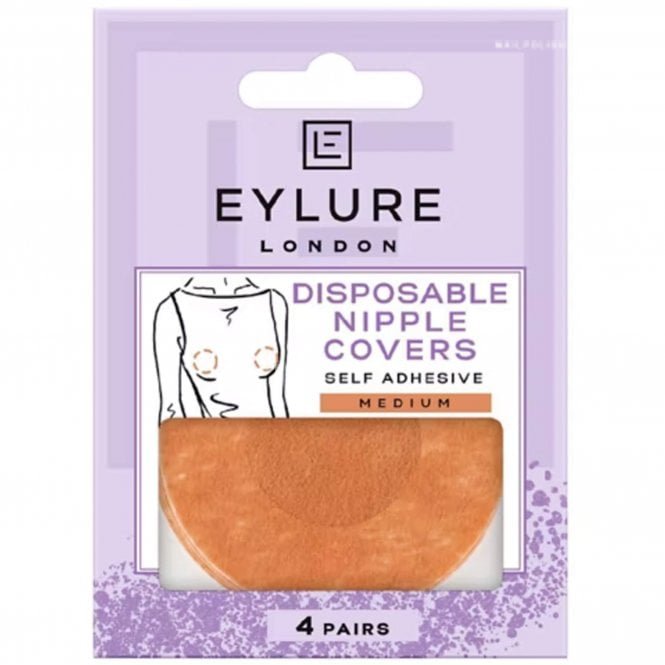 Eylure Disposable Nipple Covers - Medium Nude (Single-Use & Self-Adhesive)(Pack of 4)