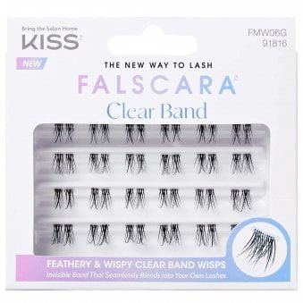 Falscara Feathery & Wispy Clear Band Wisps - Individual Eyelash Clusters (FMW06G)