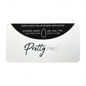 False Nail Soak Off Gelly Tips - Almond & Short (600 Pieces) (40239)