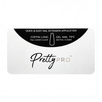 False Nail Soak Off Gelly Tips - Coffin & Long (600 Pieces) (40185)