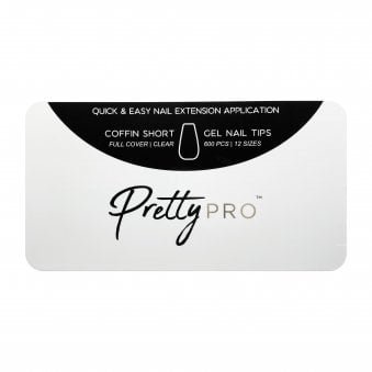 False Nail Soak Off Gelly Tips - Coffin & Short (600 Pieces) (40215)