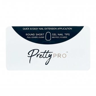 False Nail Soak Off Gelly Tips - Round & Short (600 Pieces) (41403)