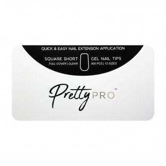 False Nail Soak Off Gelly Tips - Square & Short (600 Pieces) (40222)