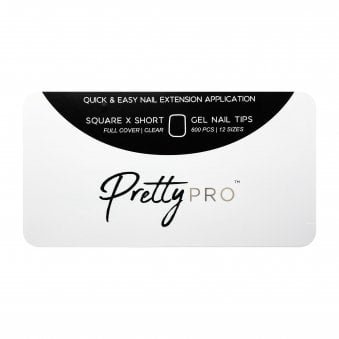 False Nail Soak Off Gelly Tips - Square & X Short (600 Pieces) (40239)