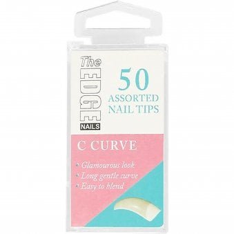 False Nail Tips - C Curve (Size 1) (50 Nail Tips)