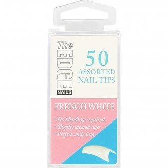 False Nail Tips - French White (Size 3) (50 Nail Tips)