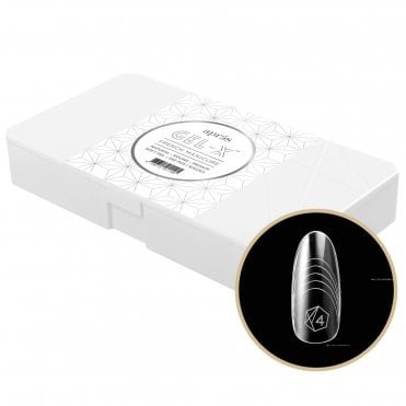 Gel X Nail Extension French Manicure False Nail Tips Set - Natural Round Medium (330 Pcs & 10 Sizes)
