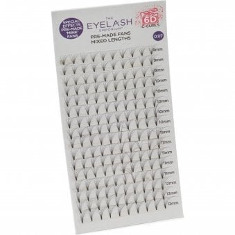 Full Screen - Pre Made Mink Fan Lashes (Individual Lengths From 9mm To 12mm (0.07) - 6D & C Curl (PMF6D07)