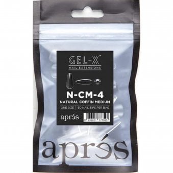 Gel-X Nail Extension False Nail Tips - Natural Coffin Medium Refill Pack (50 Pcs)