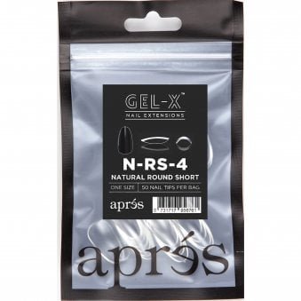 Gel-X Nail Extension False Nail Tips - Natural Round Short Refill Pack (50 Pcs)