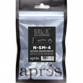 Gel-X Nail Extension False Nail Tips - Natural Square Medium Refill Pack (50 Pcs)