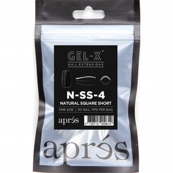 Gel-X Nail Extension False Nail Tips - Natural Square Short Refill Pack (50 Pcs)