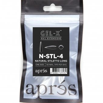 Gel-X Nail Extension False Nail Tips - Natural Stiletto Long Refill Pack (50 Pcs)
