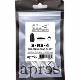 Gel-X Nail Extension False Nail Tips - Sculpted Round Short Refill Pack (50 Pcs)