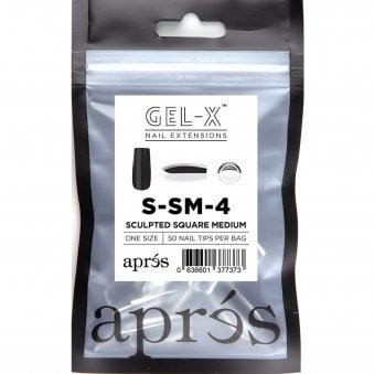 Gel-X Nail Extension False Nail Tips - Sculpted Square Medium Refill Pack (50 Pcs)
