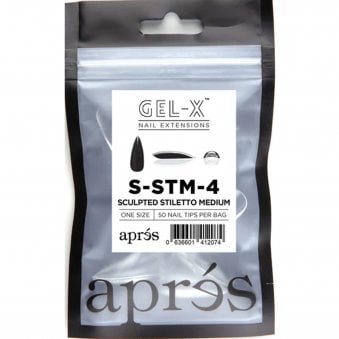 Gel-X Nail Extension False Nail Tips - Sculpted Stiletto Medium Refill Pack (50 Pcs)