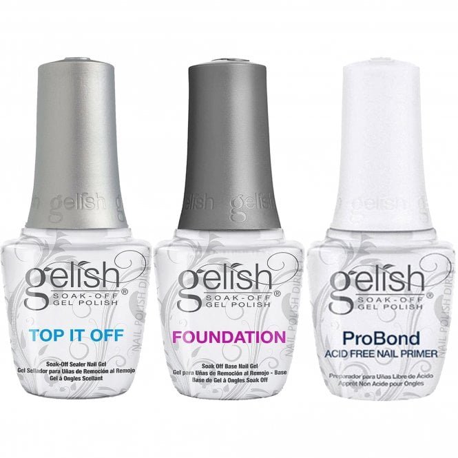 Gelish Essential TPO Free Gel Polish Trio Set - Top It Off, Foundation & Pro Bond (3 x 15ml)