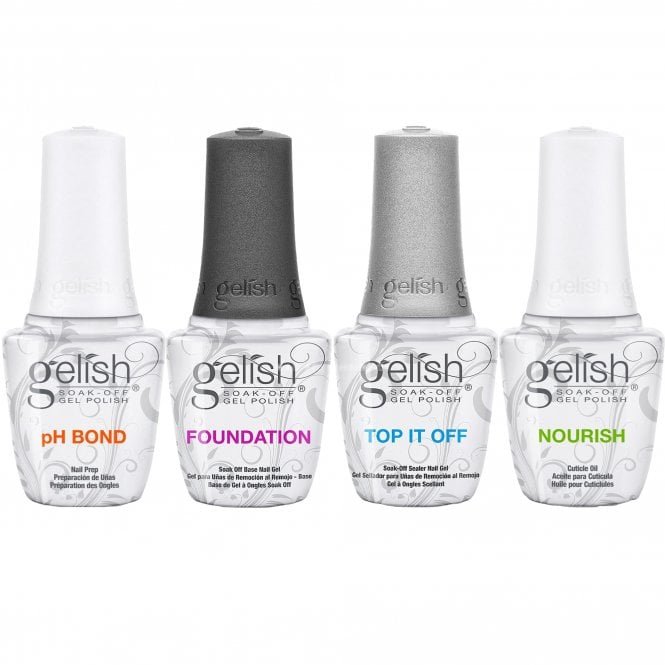 Gelish Fantastic Four - TPO Free Gel Polish Essentials Set (4 x 15ml)