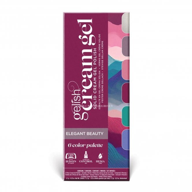 Gelish TPO & HEMA-Free Cream 6 Piece Nail Art Gel Palette - Elegant Beauty (1121822)