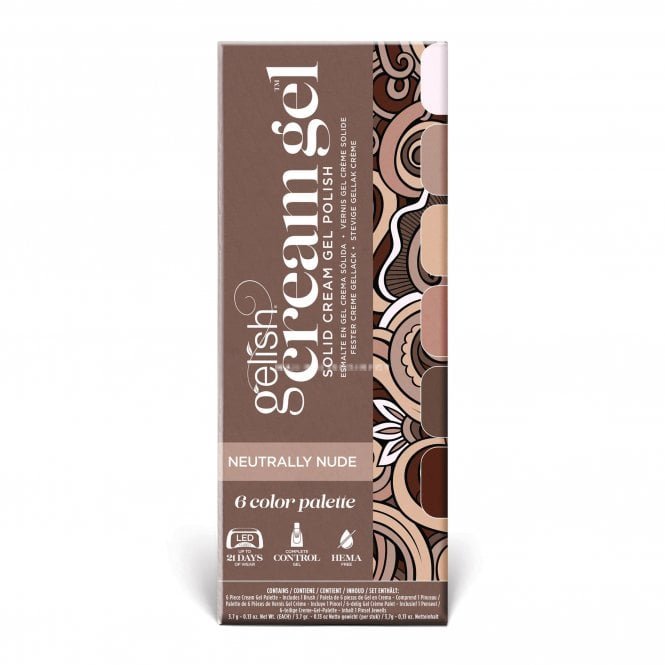 Gelish TPO & HEMA-Free Cream 6 Piece Nail Art Gel Palette - Neutrally Nude (1121814)