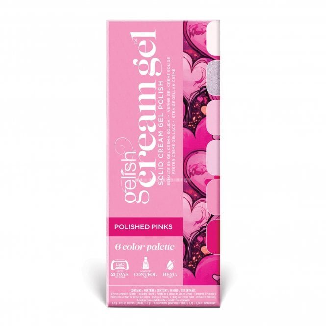 Gelish TPO & HEMA-Free Cream 6 Piece Nail Art Gel Palette - Polished Pinks (1121821)