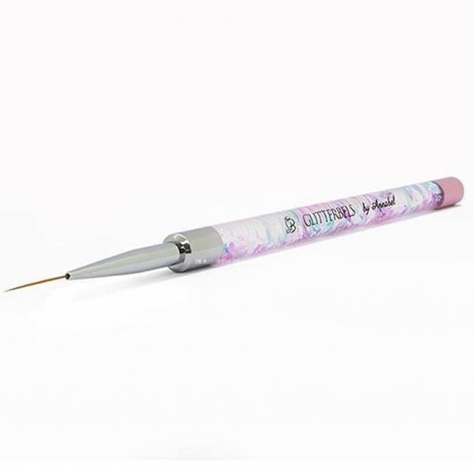 Glitterbels Acrylic & Gel 20mm Gel Liner Detail Brush (Pastel glitter) 