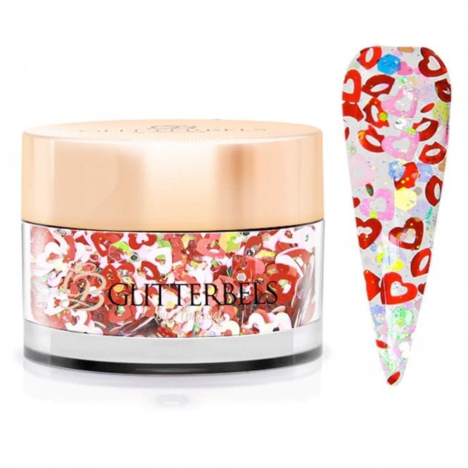 Glitterbels Gel & Acrylic Nail Art Loose Glitter - Love You 15g (GBG055)