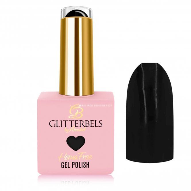 Glitterbels Hema & TPO Free Gel Polish - Black 8ml (HGEL041-2)
