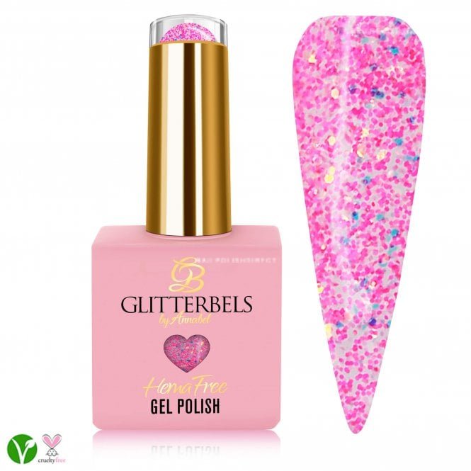 Glitterbels Hema & TPO Free Gel Polish - Pink Fizz 8ml (HGEL406)