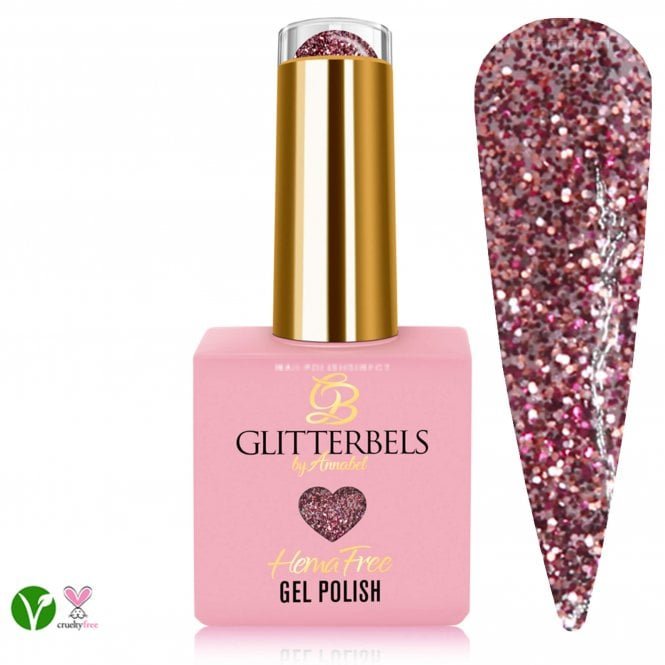 Glitterbels Hema & TPO Free Gel Polish - Rose Quartz Crush 8ml (HGEL454)