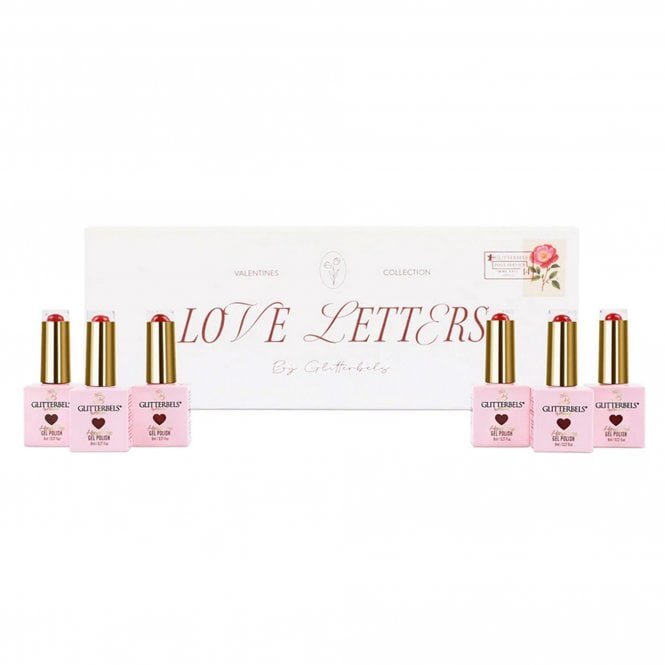 Glitterbels Love Letters 6 Piece Valentines Collection Hema & TPO Free Gel Polish Set (6 x 8ml)