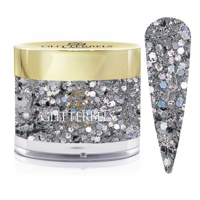 Glitterbels Acrylic Powder - Chunky Silver 28g (GB333)