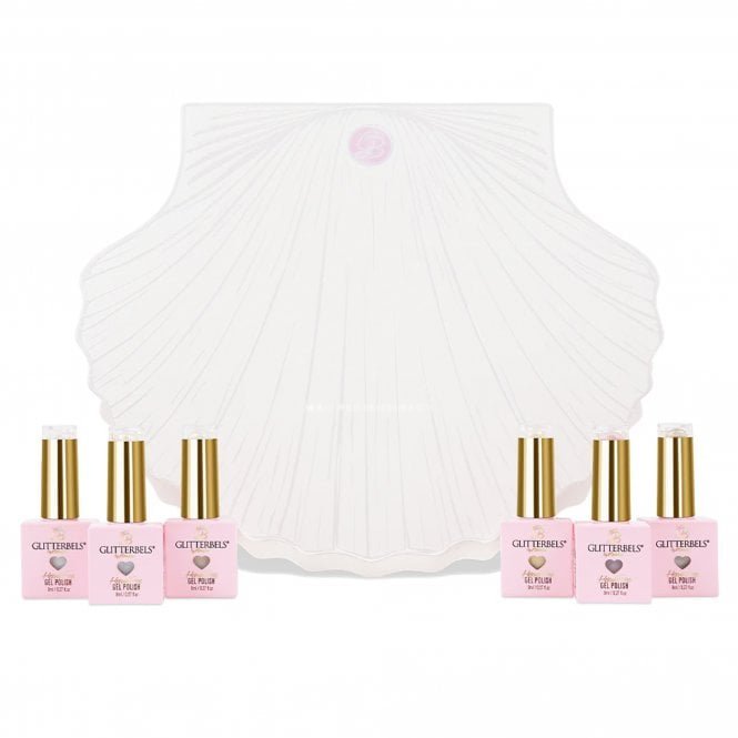 Glitterbels Precious Pearl 6 Piece Collection HEMA & TPO Free Gel Polish Set (6 x 8ml)