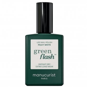 Green Flash Gel Nail Polish - Milky White 15ml (51049)