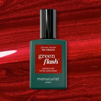 Green Flash Hema & TPO Free Gel Polish - Red Hibiscus 15ml (51036)